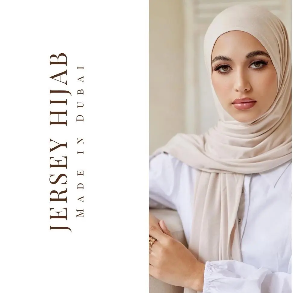 JERSEY HIJAB SCARF Cotton Premium Quality Shawl Wrap Headscarf Headcover Modal - Made in Dubai