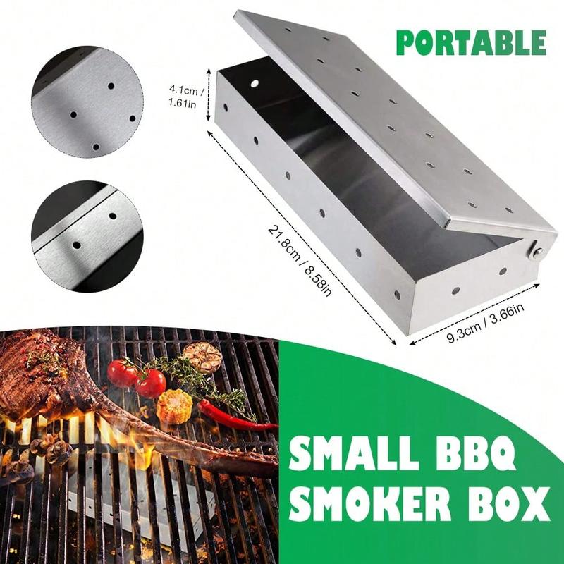 Rainbow Snowman  Stainless Steel Smoking Box for Wood Chips - Adds Smoky Flavor to Meat & Vegetables, Ideal for Grills and Barbecues 5