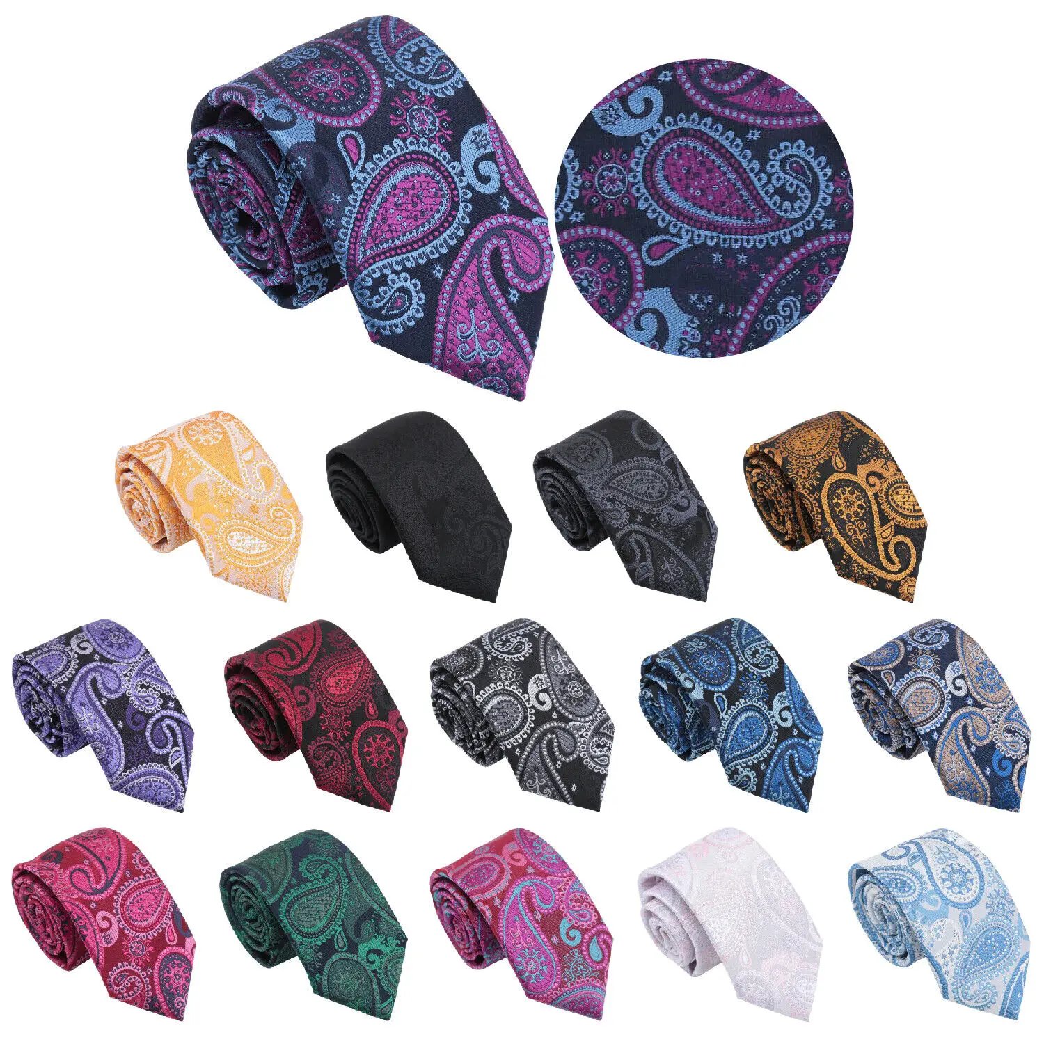 DQT Paisley Bohemian Boys Regular Tie Perfect for Party School Casual Formal Wedding Special Occasions