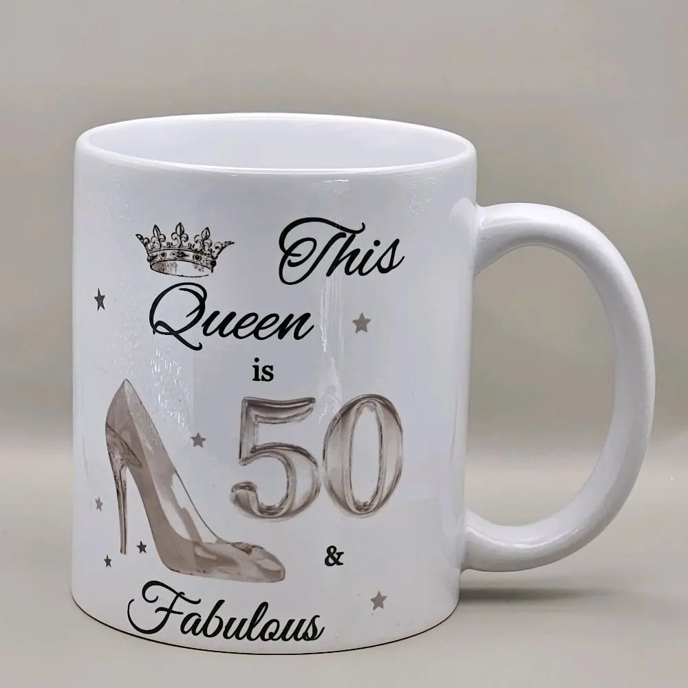 11oz You're 50 Birthday Mug - Perfect for Coffee and Tea - Durable Ceramic Cup - Bottles, Tumblers