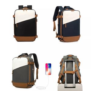 [MissLulu Bags] Water-Resistant Functional Backpack with Shoe Compartment and USB Charging Port (3 Colours) [45cmx30cmx18cm]