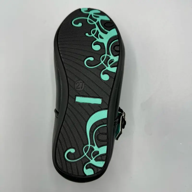 Girls Black Buckle Smart Lightweight Winter School Formal Walking Soft Cushioned Shoes for Kids 4