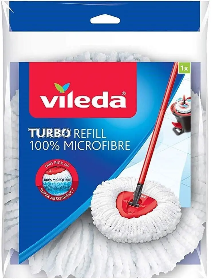 Vileda Microfibre Easy Wring & Clean Turbo Mop Refill Replacement Heads