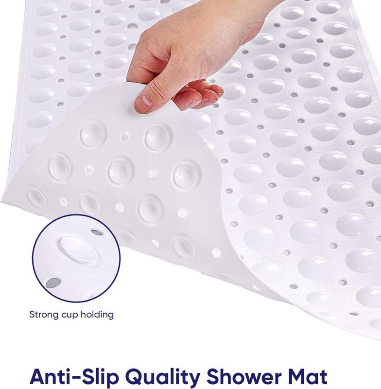 Yourslocalshop Bath Shower Tub Mat Non Slip with 200 Suction Cups, Anti Mould, PVC Material, 40x100 cm Bathtub 4