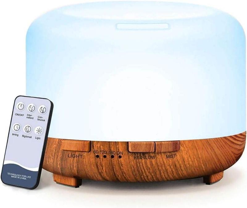 XMAS GIFT 500ml Oil Diffuser HUMIDIFIER - 4 in 1 Aromatherapy, Humidifier, Night Light 7