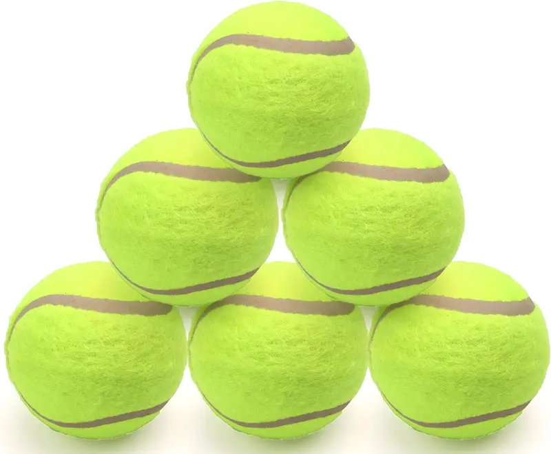 Pack of 6 Tennis Balls, Sport Play Dog Toy Ball, Great For Lessons, Practice, Throwing Machines & Playing with Pets 0