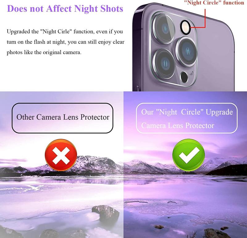 2 PCS Tempered Glass Camera Lens Protector for iPhone 16 Pro and 16 Pro Max - Accessories, Handheld Protection Cover 5