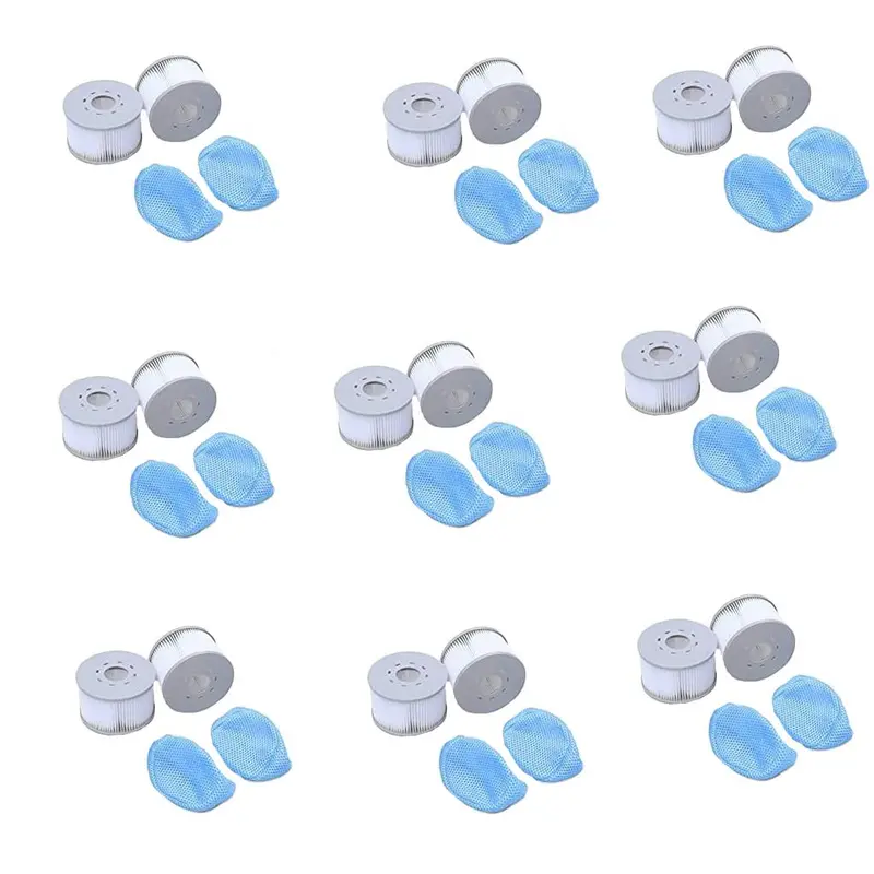 MSpa Filter Cartridge Pack of 12 - 90 Pleats Filter Cartridge and 1 Mesh Covers 1