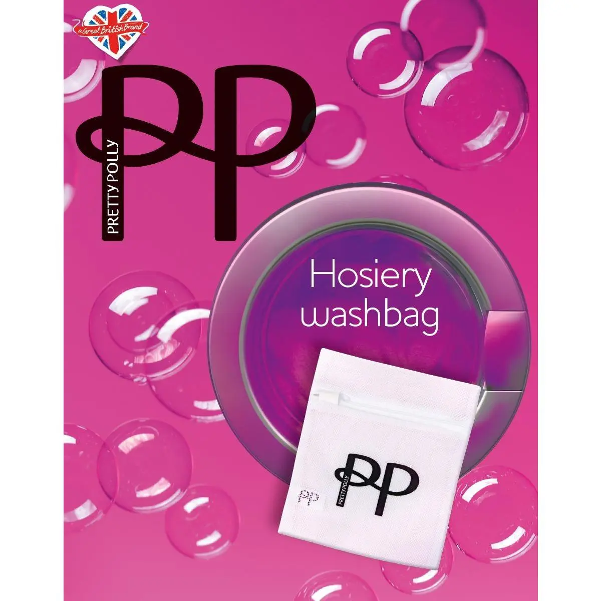 Pretty Polly Hosiery Washbag - White