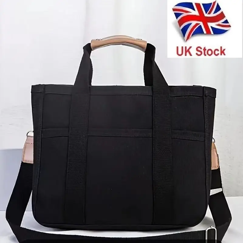 UK Stock Canvas Tote Bag Large Capacity Shoulder Bag for Teen Girl Women & Men 1