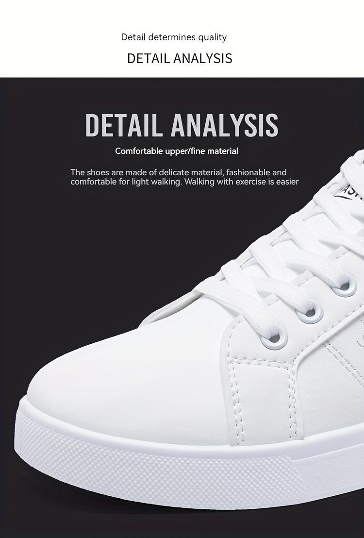 Product Introduction of All-Season Men's Striped Lace-up Sneakers - Breathable PU, Durable PVC Sole, Casual Comfort Fit Closed Sports Shoes Sports Shoes Training Trainer Runner Running Boy Athletic Footwear Walking Shoes 4