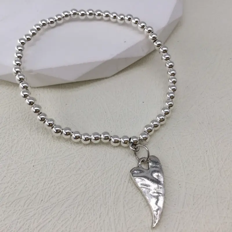 Ladies "Heart" Bead Bracelet 0