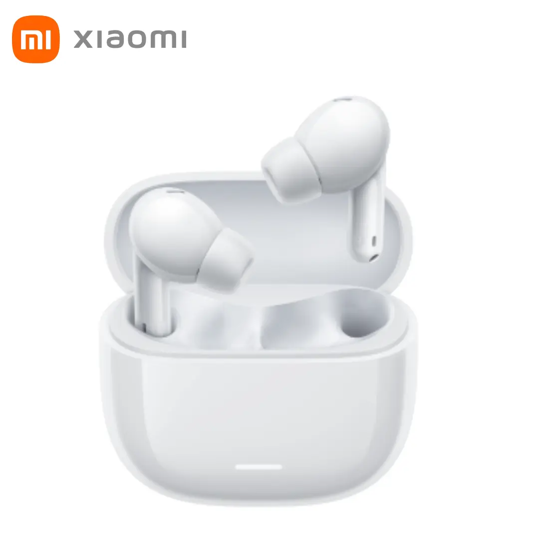Xiaomi-Redmi Buds 6 Lite White,Wireless Earbud,38h ultra-long battery life,noise cancellation,high-quality audio,Bluetooth 5.3,Music Lovers,Water Resistance,Semi-in-ear fit without silicone tips Earbud Electronic, Headphone Headset
