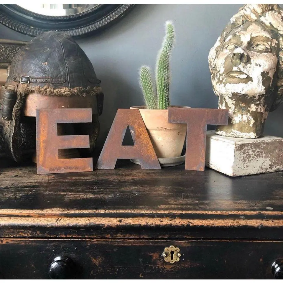 5" Rusty Metal Letters A-Z 0-9 For The Home Or Garden