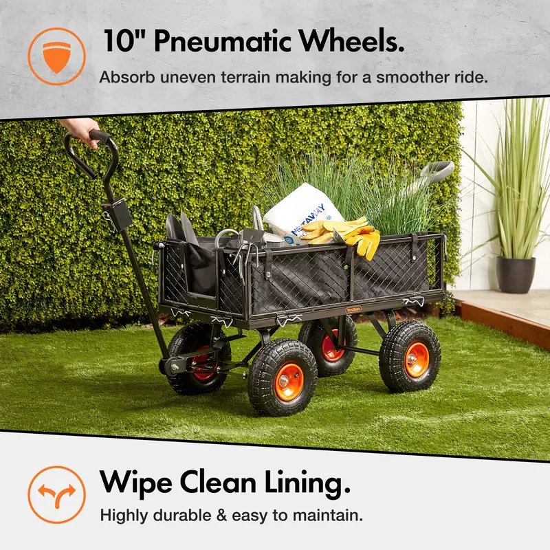 VonHaus 85L Garden Cart Trolley【UK SELLER】 1