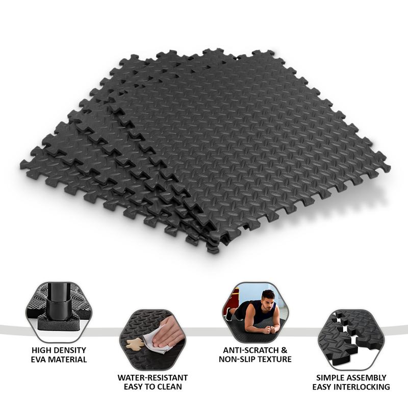 20 Tiles Gym Floor Mat Tiles Soft Smooth EVA Foam Yoga 2