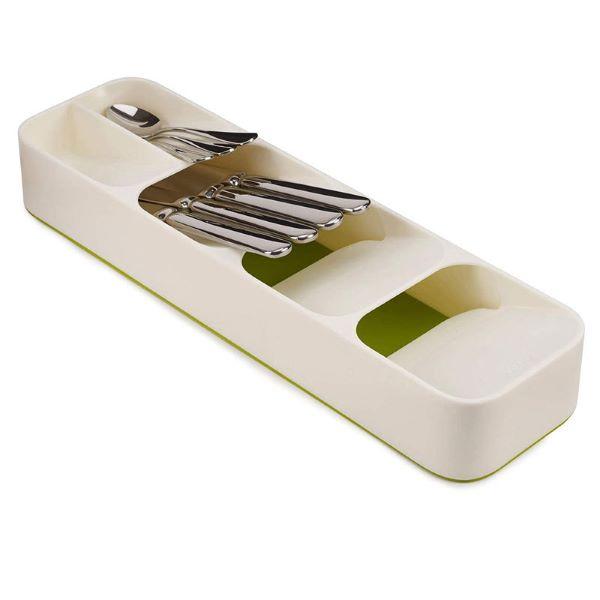 Kitchen Knives Storage Knife Holder Organizer Kitchen Drawer Cutlery Storage Tray and spoon forks Tableware Organizer Container For Spice Bottles Knives Block Rack, 2pcs White, Free Shipping Knife Organizer Knife Storage Reusable Sturdy Utensil 5
