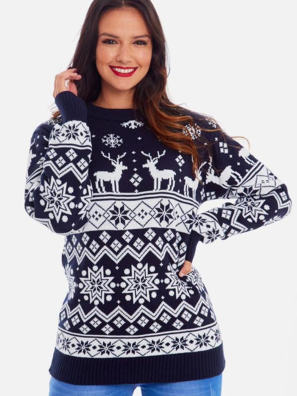 H.O.S Men's Women's Family Christmas Unisex Jumper 3