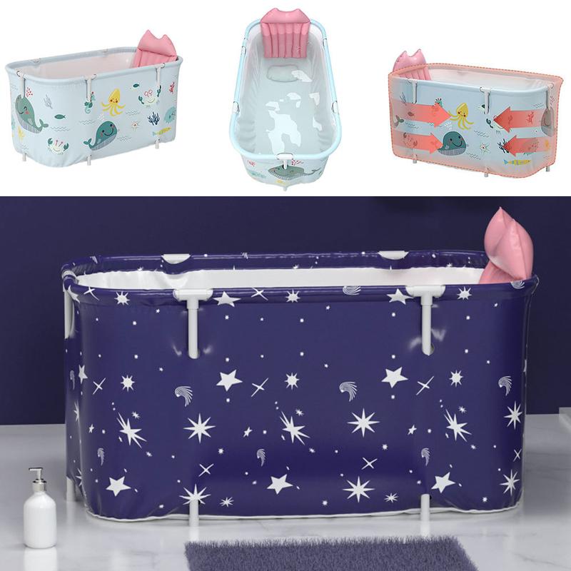 Product Introduction of AceHome Large Portable Folding Bathtub with Cushion 0
