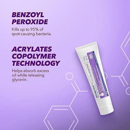 Face Gel 15 g, For Acne Treatment and Spot Treatment With 5 Percent Benzoyl Peroxide For Blackheads and Acne Prone Skin, 15 g (Pack of 1) 3