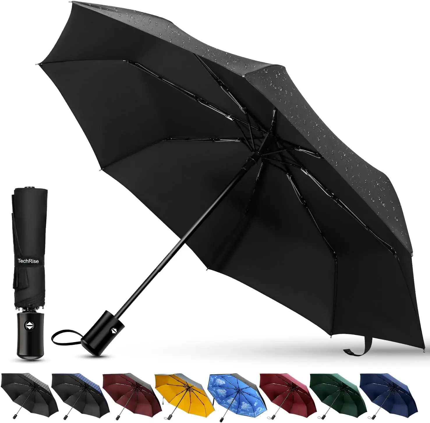 Compact Windproof Travel Umbrella - Automatic Open & Close, Lightweight & Portable, Windproof Design
