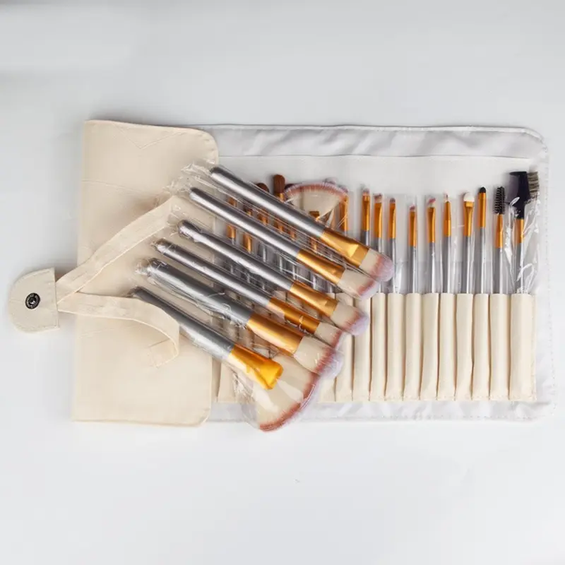 24 piece Make up Brushes Set with Pouch, Makeup Brushes with soft Bristles and Comfortable Grip Brushes Pouch for Travel, Gift For girls Large make  brushes,eyelash brush glitz and glam  brush makeup set 24 makeup  bundle set portable  makeup brush beauty 0