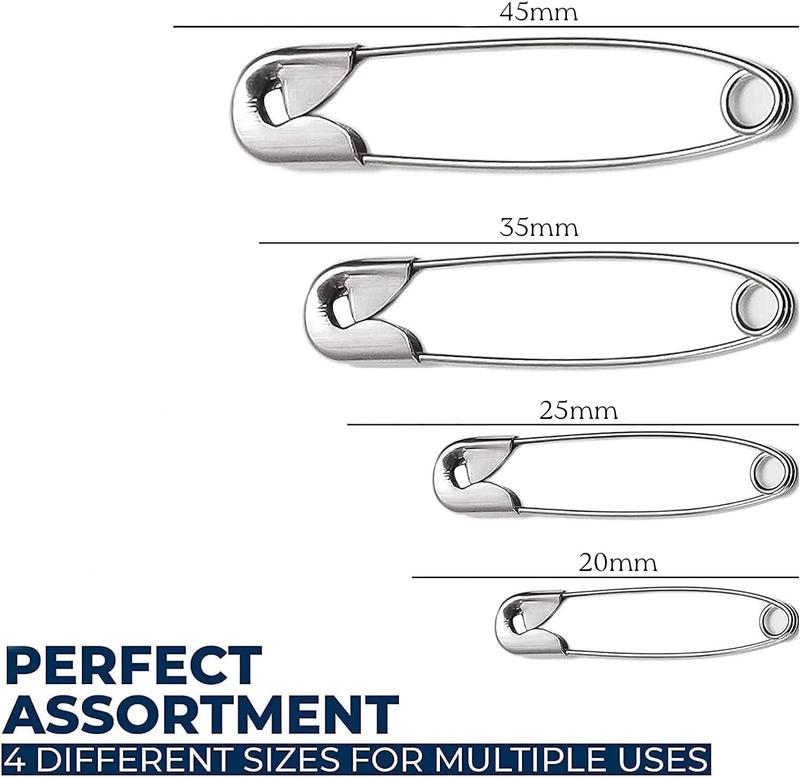 50 Piece Safety Pin Pack, Nickel, Packaging may vary 0