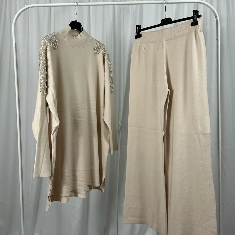 Women's Casual Embellished Shoulder Co-ord Set - Womenswear 2