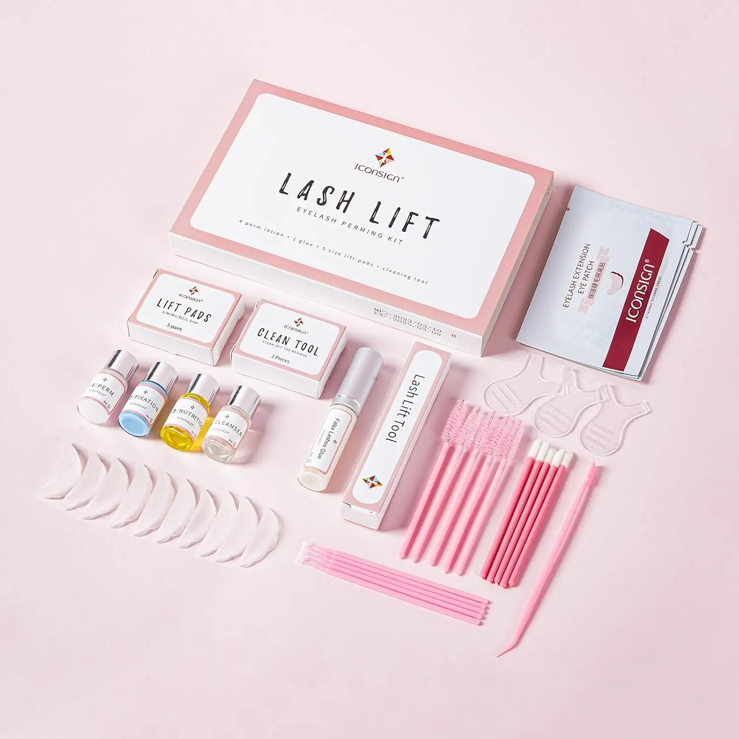 ICONSIGN Lash Lifting Kit - Upgraded Version for Eyelash Perm and Curling - Makeup, Cosmetic