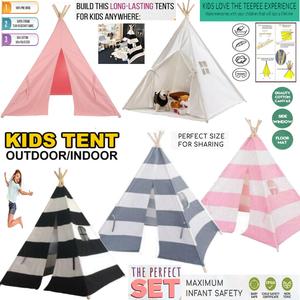 Teepee Tent for Kids Foldable Children Play Tents For Girls & Boys Playhouse Toys for Girls and Child Indoor and Outdoor with Wooden Poles for Kids 3,4,5,6,7,8,9 Age