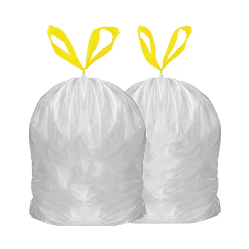 Bin Bags 50 Litre Bin Liners Pack of 15 Heavy Duty Rubbish Garbage Bags Strong Refuse Sacks Thick Plastic Trash Bags with Tie Tape Drawstring Handles Everyday Use, Household, Office & Kitchen Waste 6