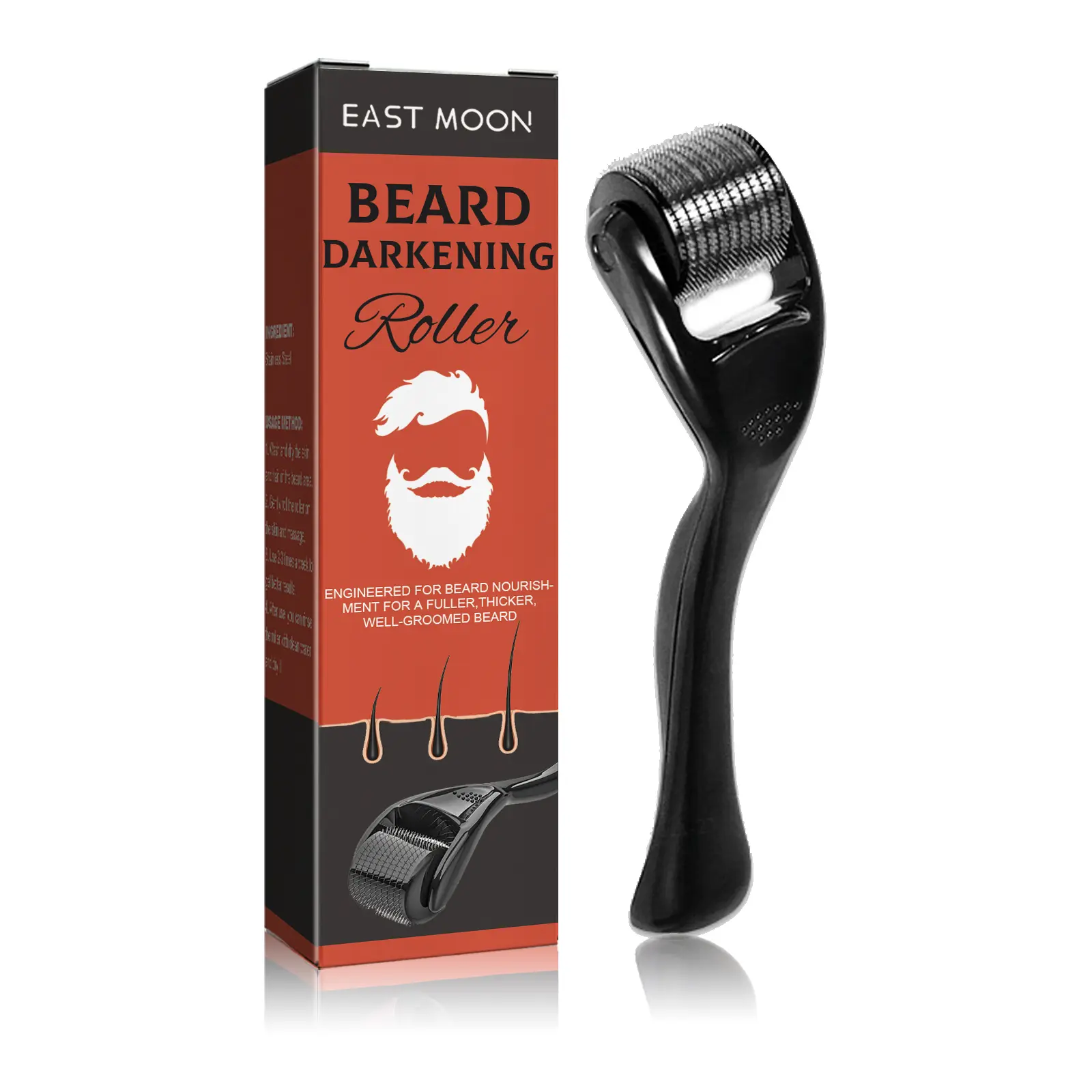 Bulk Beard Roller, Strong Fibrous Roots Moisturized Soft and Bright Men Nourishing Thick Growth Beard Comb