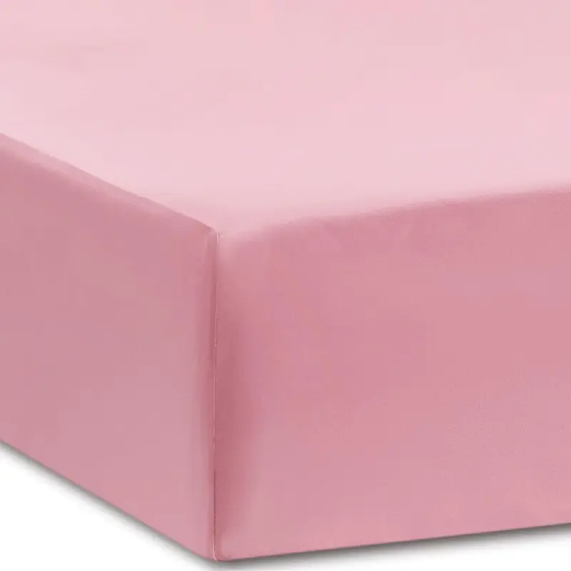 Bedding Fitted Sheet, Soft Quality Blended Cotton Plain Dyed Bed Linen 4