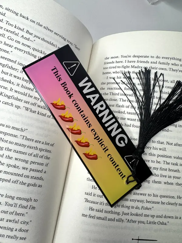 This Book Contains Explicit Content Bookmark. Acrylic Bookmark 3