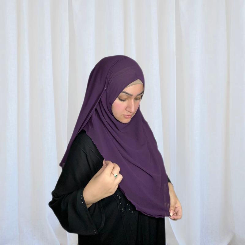 Plain Rara Semi Instant Hijab - 17 Different Colours! hand wash purple 7