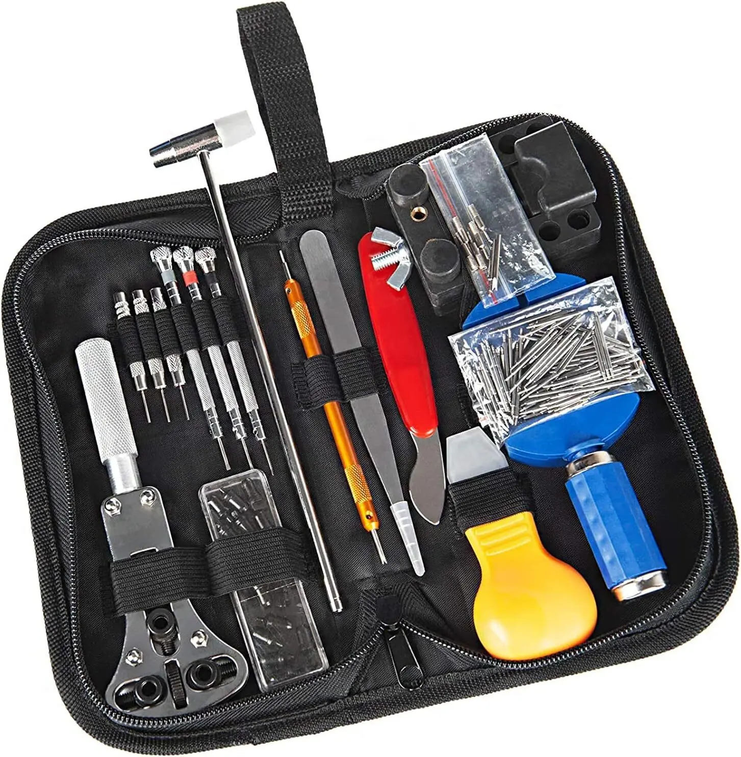 147PCS Watch Repair Tool Kit Back Case Opener Remover Spring Pin Bars Watchmaker
