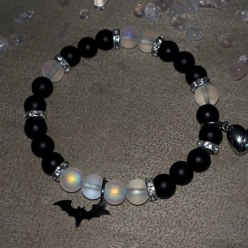 hello kitty x Bat man inspired magnetic charm bracelet set 1