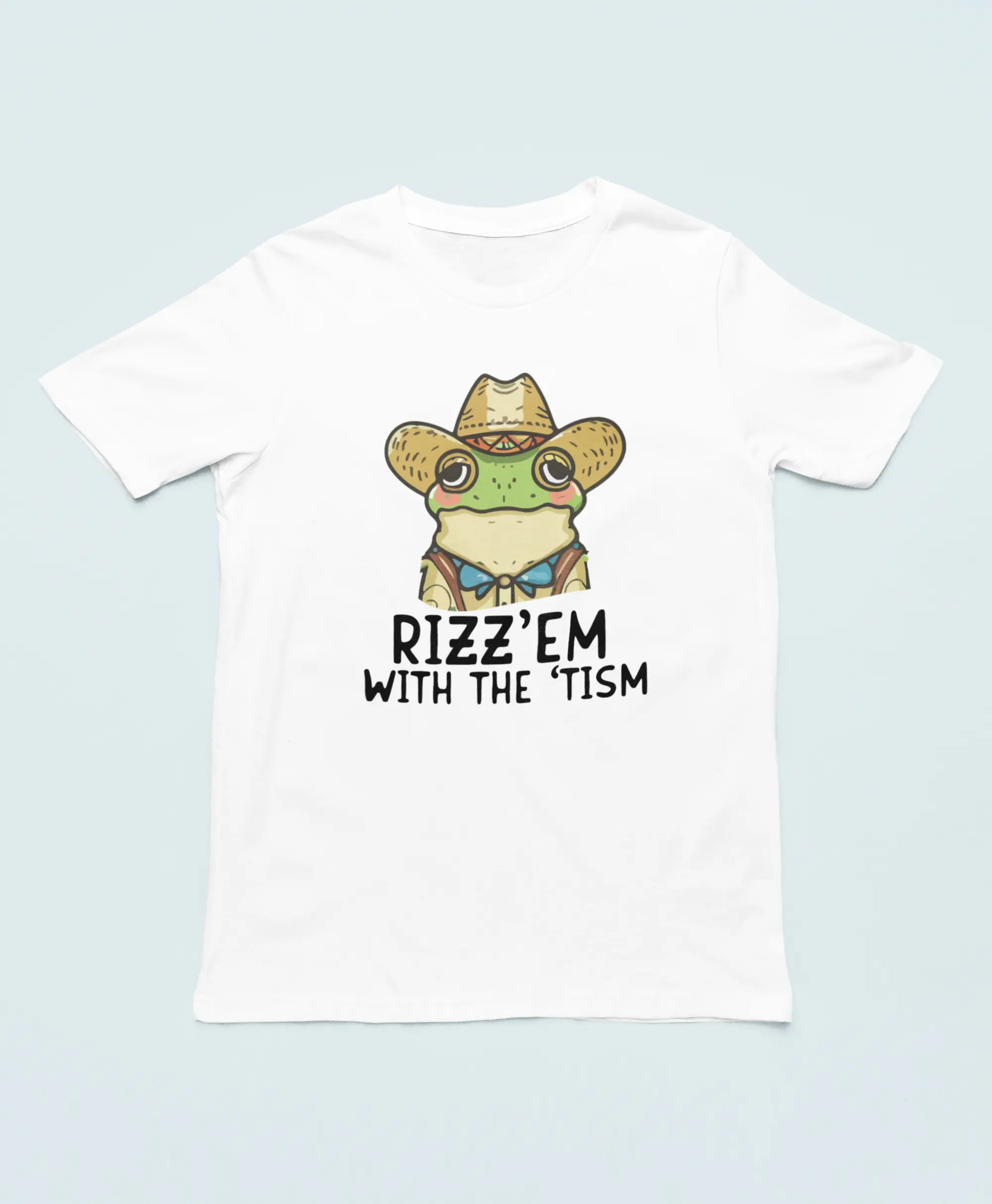 Rizz 'Em With The Tism | Funny Unisex Men's Ladies Short Sleeve T-Shirt Top Tee Gifts