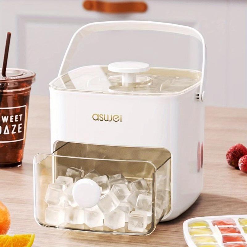 48-Cube Ice Maker with Easy-Press Lid - Large Capacity, Double-Layer Design, Food-Grade Plastic Tray, Freezer-Safe - Ideal for Whiskey & Cocktails, Essential Kitchen Gadget 2