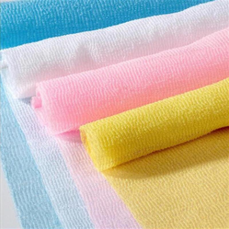 Product Introduction of Body Washing Clean Exfoliate Puff Body Nylon Wash Cloth Bath Towel Mesh Scrub Bodys Treatment Bath Shower Products Solid Color 11