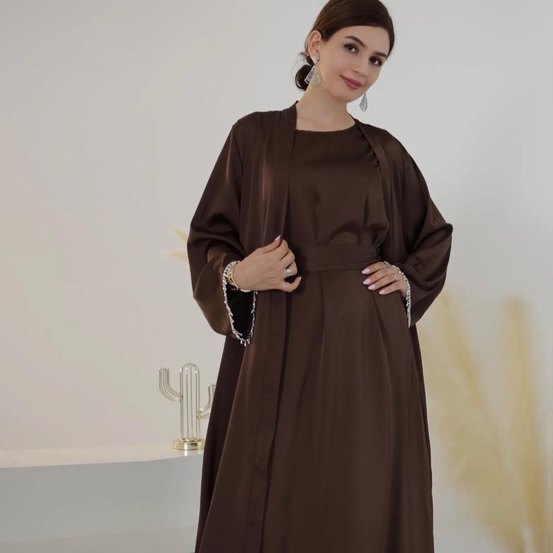 Embellished Two Piece Abaya set 8