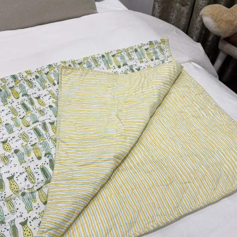 100% Cotton Baby Blanket 90x120 - Soft and Cozy - Baby Quilt 1