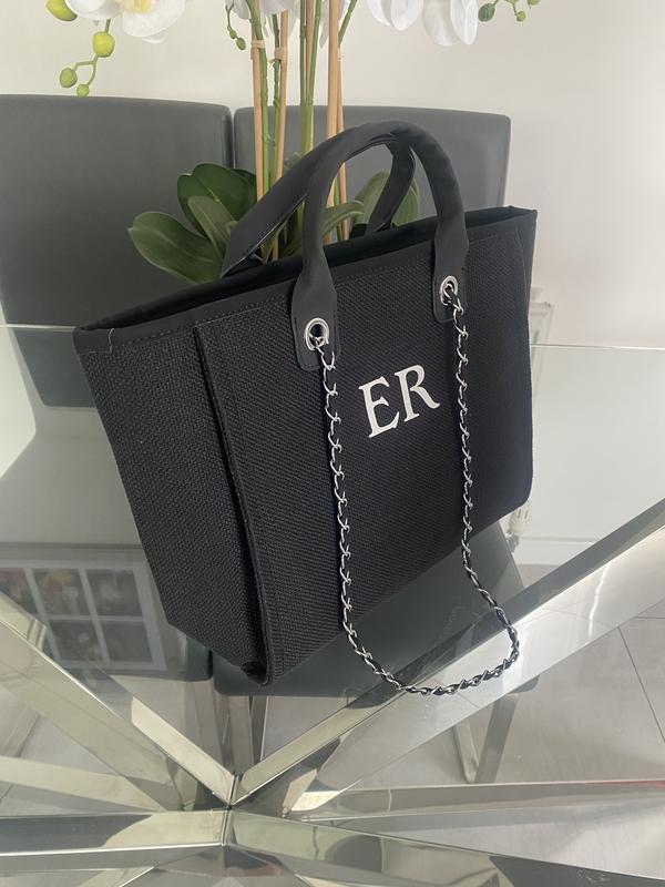 black Medium Shoulder Tote Bag- Ange 4