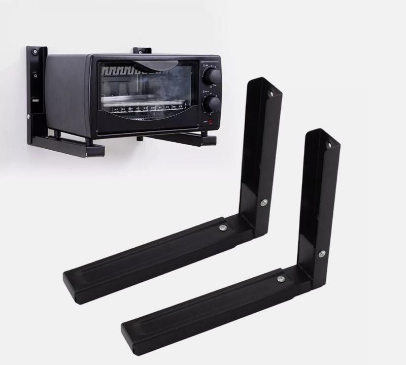 Product Introduction of Heavy Duty Adjustable Stretch Oven Shelf Microwave Bracket Wall Mounted Rack UK - Home Organizer Black 8