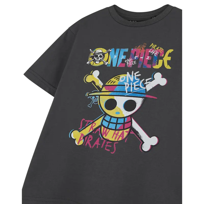 Vanilla Underground x One Piece Boys Grey Pirate Life Short Sleeved T-Shirt 4