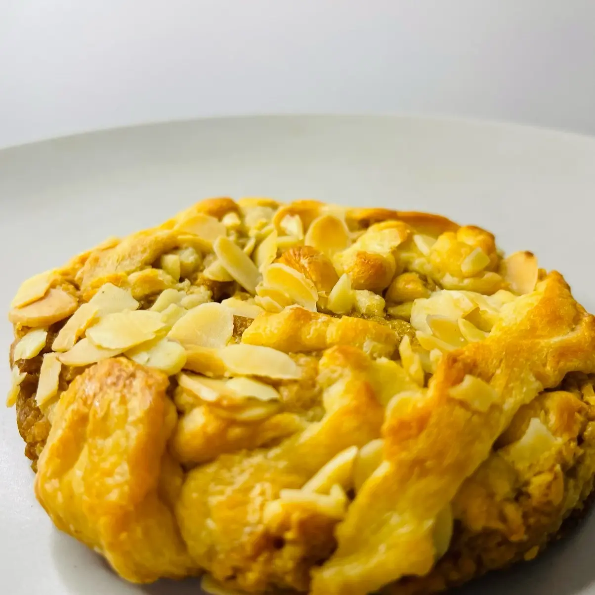 The Almond Croissant (STUFFED) Cookie by Bites of Temptation (DESSERT SIZE Snack) | Almond-Based Cookie with Home Baked Croissant Pieces, Cream Cheese Filling, White Chocolate Chunks & Powdered Sugar Dusting | Halal Suitable cookies