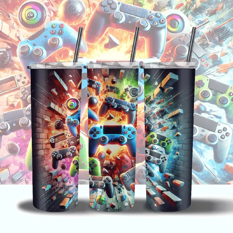 MBCUK Gamer 20oz Insulated Tumblers - Perfect for Gaming Enthusiasts - Bottles, Drinkware 2