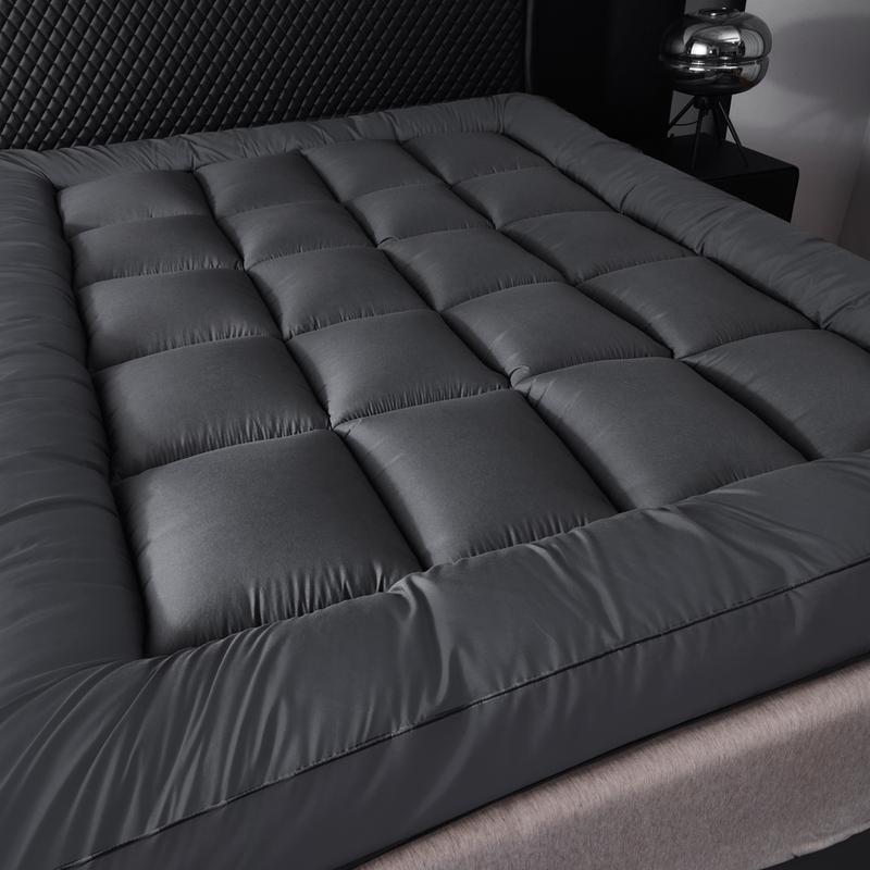 Vic-mart 10cm Anti-Allergy Microfibre Bounce Comfy Mattress Topper soft mattress pads & toppers Grey 2