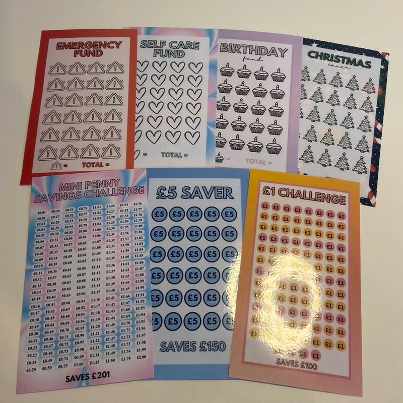 NEW Cash Stuffing Beginner Bundle - Money Savings Challenge Bundle (7 trackers) 1