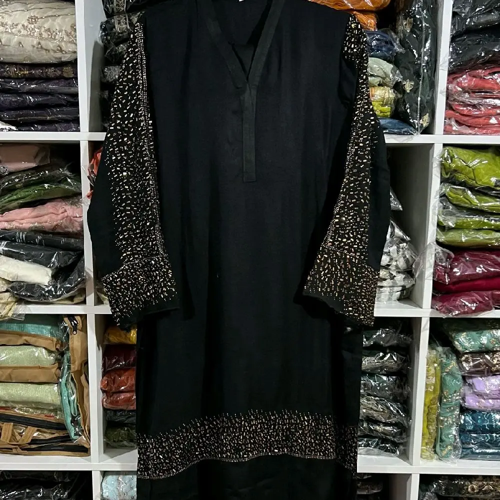 Pakistani PASHMINA 2pc with stone work - Elegant Women's Suit Set